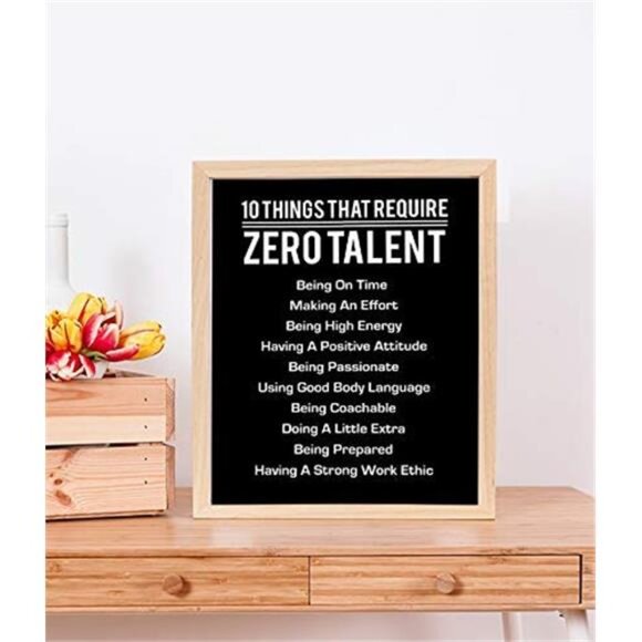 10 Things That Require Zero Talent- Motivational Wall Art Print, Inspirational - Picture 7 of 9